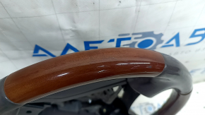 Руль голый Lexus GS300 GS350 06-07 кожа серая под красное дерево, протерта кожа, царапины