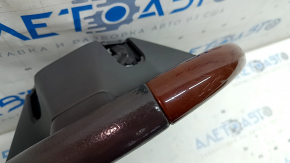 Руль голый Lexus GS300 GS350 06-07 кожа серая под красное дерево, протерта кожа, царапины