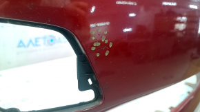 Бампер передний голый Toyota Prius 50 16-18 красный 3T7, примят, царапины, песок, сколы, потерт