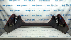 Бампер задний голый Toyota Prius 50 16-18 без парктроников, красный 3T7, царапины, надломаны крепления, царапины