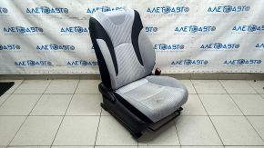 Scaun pasager Toyota Prius 50 16-18 fără airbag, mecanic, material textil negru-gri, pentru curățare chimică