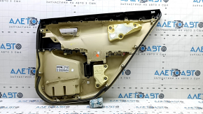 Ornamente ușă spate stânga Toyota Camry v55 15-17 usa bej cu inserție bej din plastic, cotiera din cauciuc, cu control ridicare geam, zgârieturi, pentru curățat
