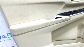 Placă ornament ușă față stânga Toyota Camry v55 15-17 usa bej cu inserție bej din plastic, cotieră din cauciuc, cu comandă ridicare geam, pentru curățare