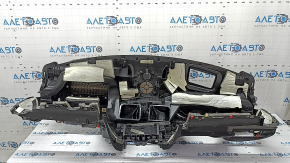 Торпедо передняя панель без AIRBAG BMW X5 F15 14-18 кожа черная Dakota, под проекцию, царапины