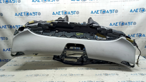 Panou frontal Torpedo cu AIRBAG Toyota Prius 50 17-22 negru cu gri pentru afișaj mic, cu suport inferior, pentru curățare chimică