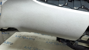 Торпедо передняя панель с AIRBAG Toyota Prius 50 17-22 черная с серым под малый дисплей, с нижним креплением, под химчистку