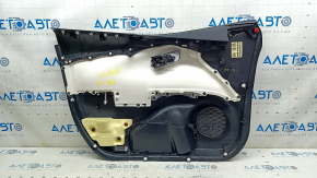 Ornamente ușă față dreapta Toyota Prius 50 16-22 negru cu inserție gri, cu cotieră, zgârieturi, pentru curățare chimică