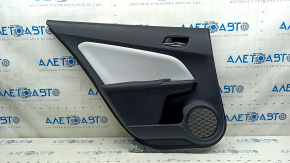 Обшивка двери карточка задняя левая Toyota Prius 50 16-22 черная с серой вставкой, с подлокотником ,царапины