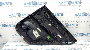 Ornamente ușă spate stânga BMW X5 F15 14-18 piele neagră Dakota fără cortină, inserție și cotieră piele neagră, ornament sub braț, cu iluminare și mâner, zgârieturi, rupturi, lovituri
