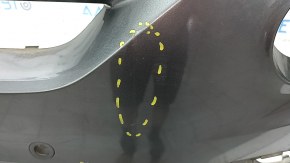 Бампер передний голый BMW X5 F15 14-18 под 2 парктроника, омыватели фар, графит, вмятины, царапины, незаводские отверстия