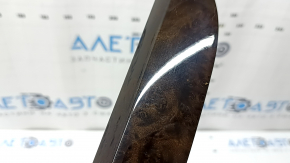 Ornamente laterale consolă centrală dreapta BMW X5 F15 14-18 lemn plop, zgârieturi