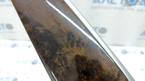 Ornamente ușă față dreapta BMW X5 F15 14-18 sub lemn de plop, cu strat protector, zgârieturi