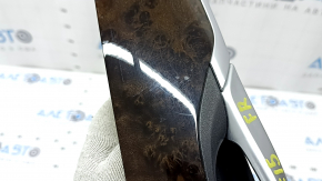 Ornamente ușă față dreapta BMW X5 F15 14-18 sub lemn de plop, cu strat protector, zgârieturi