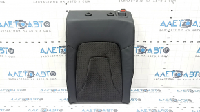 Spătarul scaunelor din spate, stânga, Audi A4 B8 13-16, piele neagră combinată cu Alcantara, perforație, S-Line, îndoită, zgâriată