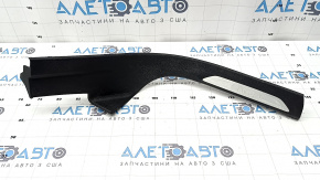 Ornamente prag spate stânga BMW X5 F15 14-18 negru sub 2 rânduri cu inserție cromată, zgârieturi