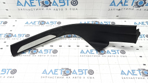 Накладка порога задняя правая BMW X5 F15 14-18 черная под 2 ряда с хром вставкой, царапины, вмятина