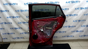 Дверь в сборе задняя правая Toyota Venza 21-24 красный 3Т3, keyless, микро-трещины на лаке