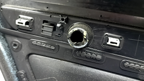 Ornamente ușă spate dreapta complete Audi A4 B8 13-16 negru, sedan BANG & OLUFSEN, prelată, cotieră piele neagră, inserție Alcantara neagră, ornament aluminiu, fixare ruptă, zgârieturi