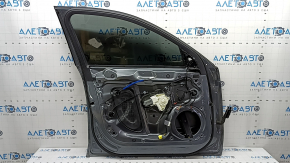 Дверь в сборе передняя левая Audi A4 B8 09-16 keyless, графит LX7R, тычка, царапины на стекле