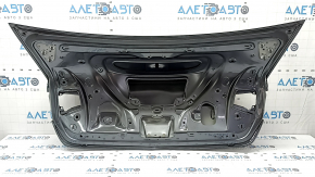 Крышка багажника Audi A4 B8 13-16 рест седан без спойлера, графит LX7R, вмятины, тычки