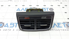 Дефлектор воздуховода центральной консоли Audi A4 B8 13-16 рест черный с хром, царапины