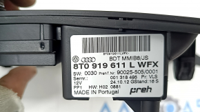 Накладка шифтера Audi A4 B8 13-16 рест под start/stop с управлением медии, царапины,вздулся хром, трещина