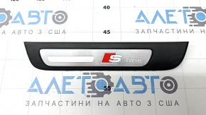 Накладка порога внешняя задняя левая Audi A4 B8 08-16 седан хром S line, царапины
