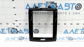 Ornamente frontale cadru monitor Volvo XC60 18-25 negru lucios, zgârieturi