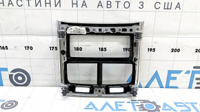 Ornamente consolei centrale superioare spate Volvo XC60 18-25 pentru aer condiționat și climatizare pe bancheta din spate, negru lucios cu crom, zgârieturi