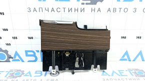 Consolă centrală tip buzunar tip box pentru Volvo XC60 18-25, finisaj sub brad, liniar Lime cu crom