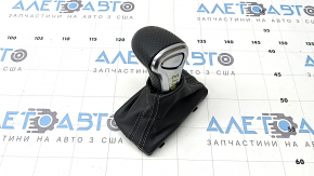 Ручка АКПП Audi A4 B8 13-16 рест кожа черная с перфорацией, серая строчка, S-Line