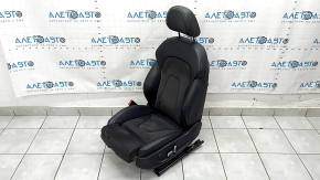 Водительское сидение Audi A4 B8 13-16 с airbag, электрическое, подогрев, комбинированная кожа черная с алькантарой, перфорация, серая строчка, S-Line, пд чистку
