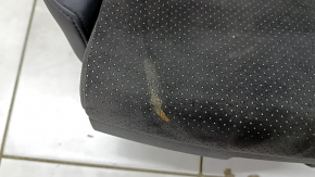 Scaun șofer Audi A4 B8 13-16 cu airbag, electric, încălzit, piele combinată neagră cu Alcantara, perforații, cusături gri, S-Line, curățare față