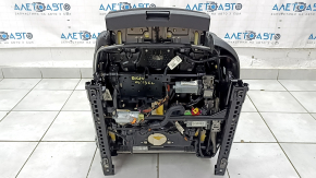 Scaun șofer Audi A4 B8 13-16 cu airbag, electric, încălzit, piele combinată neagră cu Alcantara, perforații, cusături gri, S-Line, curățare față