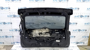 Дверь багажника голая со стеклом Volvo XC60 18-26 с проводкой, тонировка, синий 723, тычка, прижат спойлер