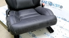 Scaun pasager Volvo XC60 18-25 cu airbag, electric, încălzit, ventilat, piele Nappa neagră perforată și suport pentru genunchi, cu unitate de control, pentru curățare