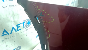 Бампер задний голый Toyota Highlander 20-26 без парктроников, красный, царапины