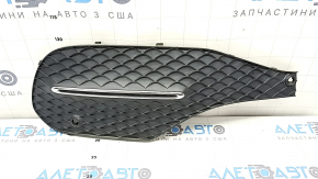 Решетка переднего бампера правая Mercedes W167 GLE 350 450 20-23 структура с хром, под парктроник, песок