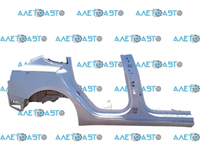 Aripa din spate dreapta a un sfert de Tesla Model 3 21- pe caroserie, alb PPSW, bare pe prag