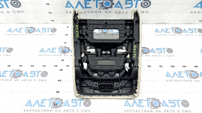 Накладка центральной консоли верхняя Mercedes W167 GLE 350 450 20-23 кожа бежевая с хром, с подсветкой, потерта, под чистку, царапины