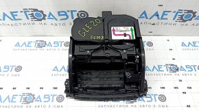 Бокс карман центральной консоли с подстаканниками Mercedes W167 GLE 350 450 20-26 с накладкой черный глянец, царапины
