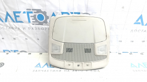 Плафон освещения передний Ford Fusion mk5 13-20 серый, без люка, сенсорные кнопки, сломано крепление