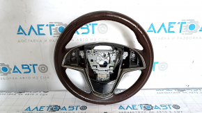 Руль голый Cadillac ATS 13- кожа коричневая, без кнопок, царапины