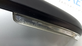 Зеркало боковое правое в сборе BMW 3 F30 4d 13-18 usa 5 пинов, крепление мат, поворотник, BSM, автоскладывание, серебро, тычка