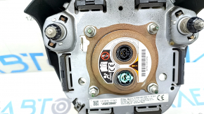 Подушка безопасности airbag в руль водительская Toyota Highlander 20-21 черная, ржавый пиропатрон, полез хром на эмблеме