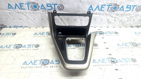 Накладка центральной консоли Ford Focus mk3 15-18 рест, SYNC, серая вставка, царапины