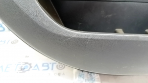 Обшивка двери карточка задняя левая Toyota Highlander 20-22 с шторкой, кожа черная, вставка черная, подлокотник кожа черная, царапины, под чистку