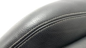 Tapițerie pernă scaun șofer BMW 3 F30 12-18 piele cu cusături gri negru, încălzită, sport, uzată, zgârieturi