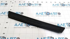 Ornamente prag ușă față stânga exterior Hyundai Santa FE Sport 13-18 negru, uzat