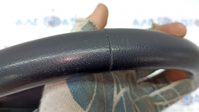 Volan nearanjat BMW 3 F30 12-18, piele neagră, sport, cusături roșii, amortizoare încălzite sub amortizoare, cu butoane și strat protector, zgârieturi, uzat